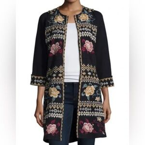 Johnny Was Embroidered Aralyn Coat Cardigan